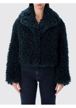 Fur Coat STAND STUDIO Woman color Petroleum Blue