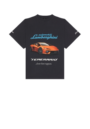 Balenciaga x Lamborghini Oversized Tee in Faded Washed Black - Black. Size 1 (also in 2).