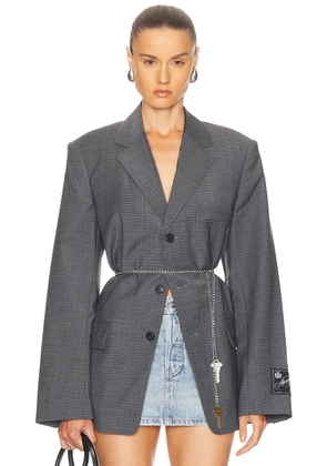 Alexander Wang Tailored Blazer in Dark Grey Melange - Grey. Size XS (also in L).