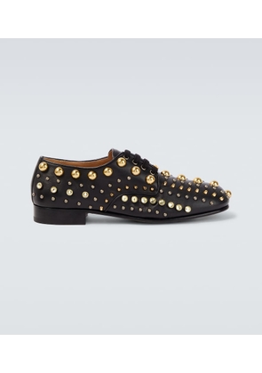 Valentino Garavani Mj Blues studded leather Derby shoes