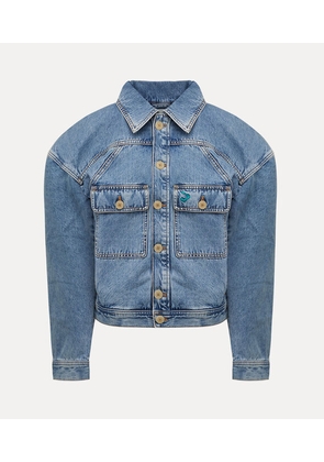 Vivienne Westwood Worlds End Denim Boxer Jacket Cotton Blue S Unisex