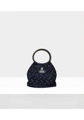 Vivienne Westwood Millie Small Shoulder Bag Ripped Denim Denim-blue