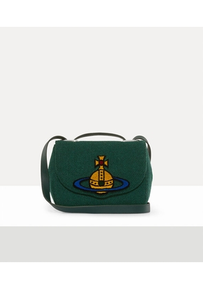 Vivienne Westwood Linda Medium Crossbody Shetland Wool Green