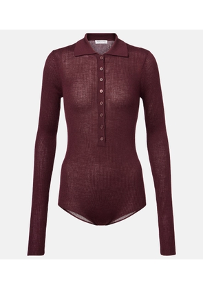 The Frankie Shop Solana wool, silk, and cashmere bodysuit