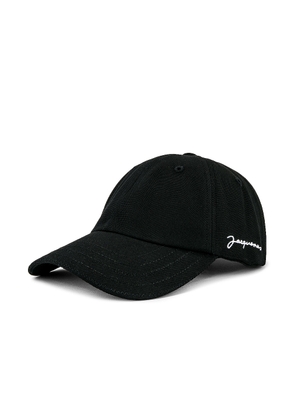 JACQUEMUS La Casquette in Black - Black. Size 60 (also in ).