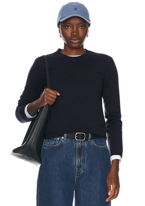 Guest In Residence Shrunken Crew Sweater in Navy in Midnight - Navy. Size S (also in M).