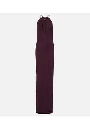 Tom Ford Cutout halterneck crepe jersey gown