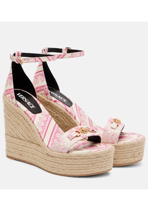 Versace Medusa '95 leather espadrille wedges