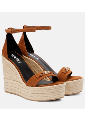 Versace Medusa '95 suede espadrille wedges