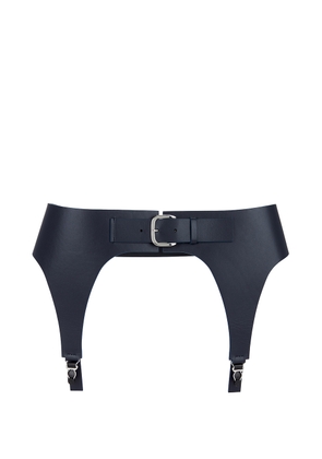 Jean Paul Gaultier Leather Garter Belt in Navy - Navy. Size 75 (also in ).