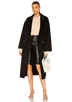 Loulou de Saison Borneo Coat in Black - Black. Size M (also in L).