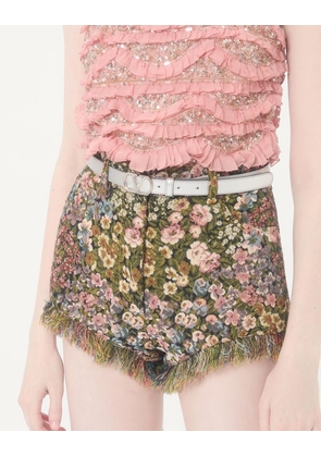 Valentino Garavani Vlogo Signature Belt In Laminated Calfskin 20 Mm Woman SILVER 065