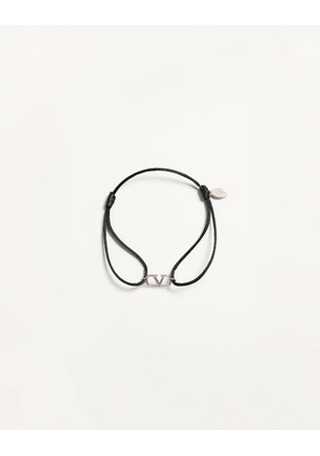 Valentino Garavani Vlogo Signature Cotton Bracelet Man BLACK UNI