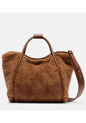 Max Mara Marine Small alpaca, wool, and silk tote bag