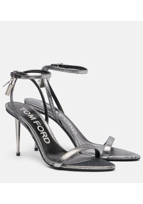 Tom Ford Padlock 85 metallic sandals