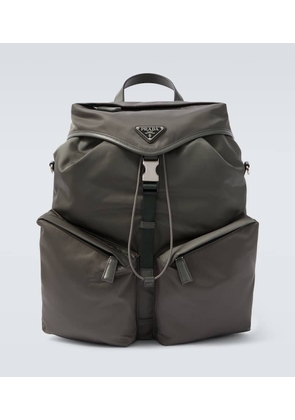Prada Re-Nylon leather-trimmed backpack