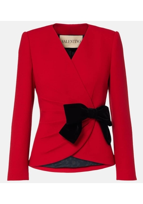 Valentino Bow-detail virgin wool jacket