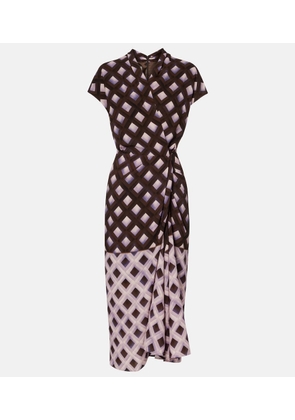 Dries Van Noten Gathered printed midi dress