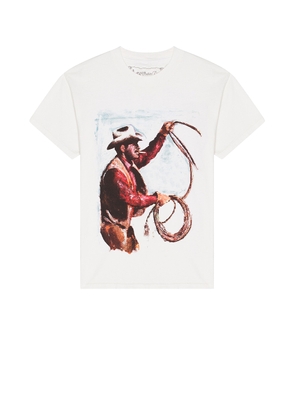 ONE OF THESE DAYS Where The West Has Gone Tee in Bone - White. Size M (also in L, S).