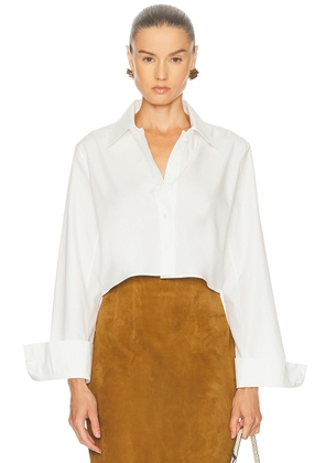 KHAITE Jasen Top in Chalk - White. Size M (also in L).