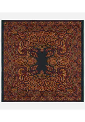 Etro Paisley wool and silk-blend throw