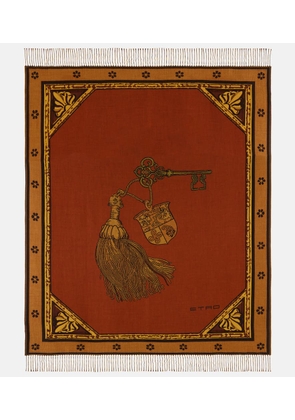 Etro Herald fringed wool throw