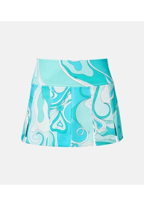 Pucci Orchidee cotton-blend gabardine miniskirt