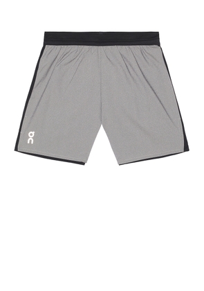 On Performance Shorts Lumos in Eclipse & Black - Grey. Size M (also in L, S).