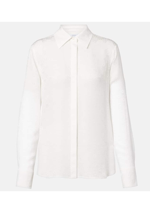 Ferragamo Gancini silk crepe shirt