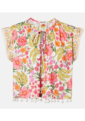 Farm Rio Banana Flowers printed cotton blouse