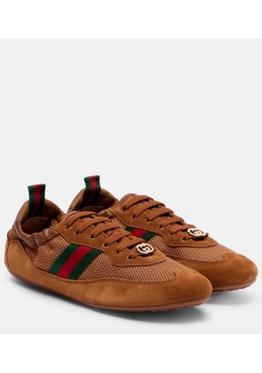 Gucci Gucci Shift suede-trimmed sneakers