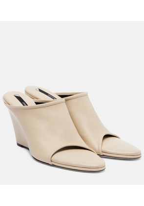 Christen Strap Stretch 75 leather wedge mules