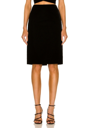 Saint Laurent Satin Laque Skirt in Noir - Black. Size 38 (also in 34).