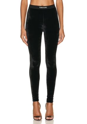 TOM FORD Velvet Signature Legging in Black - Black. Size S (also in L, XS).
