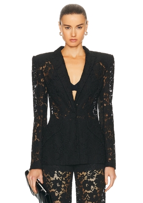 SANS FAFF Kensington Lace Blazer in Black - Black. Size L (also in M, XS).
