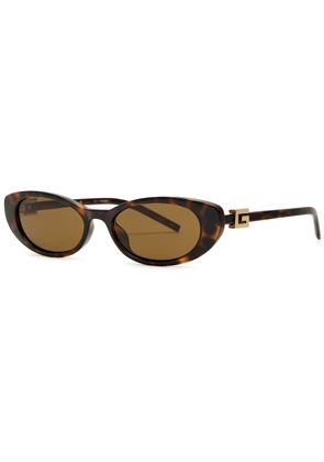 Gucci Oval-frame Sunglasses - Brown Havana - One Size