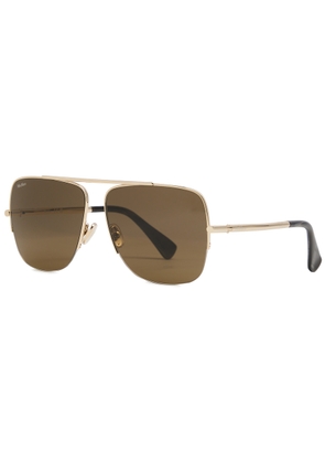 Max Mara Aviator-style Sunglasses - Gold - One Size