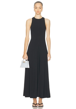 St. Agni Cut Away Maxi Dress in Black - Black. Size M (also in L, S, XS).