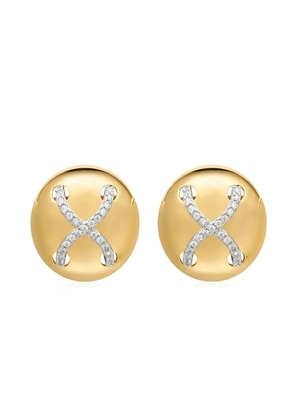 Luv Aj cross stud earrings - Gold