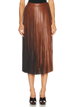 Proenza Schouler Veda Skirt in Brown Multi - Cognac. Size 6 (also in 2, 4).