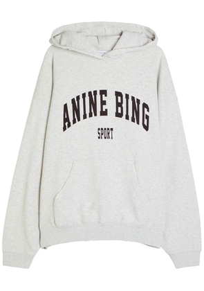 Anine Bing Harvey Hooded Cotton Sweatshirt - Grey - L (UK14 / L)