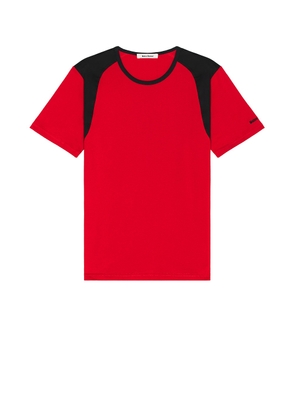 Wales Bonner Dub T Shirt in Black & Red - Red. Size M (also in L).
