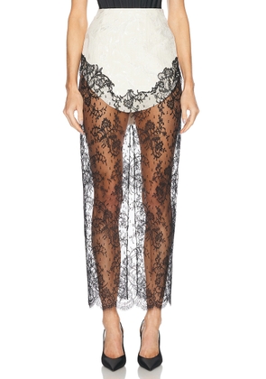 Wiederhoeft Pegged Pencil Skirt in Ivory - Ivory. Size 0 (also in ).