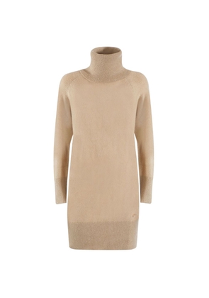 Beige Viscose Dress - L