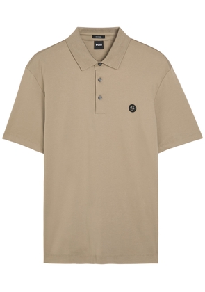 Boss C-paris 01 Logo-appliquéd Cotton Polo Shirt - Brown - M