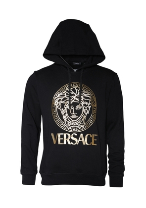 Black Medusa Print Cotton HoodiePullover Sweatshirt Sweater - M