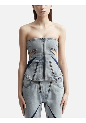 DARTED DENIM CORSET