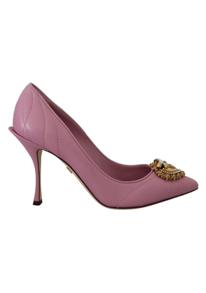 Devotion Leather Heels in Pink - EU36/US5.5