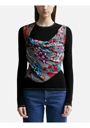Regenerated Silk Scarves Draped Top