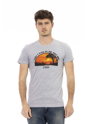 Trussardi Action Gray Cotton T-Shirt - XL